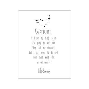 Mini Poster • sterrenbeeld Capricorn - Engels