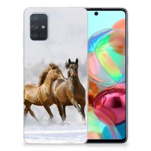 Samsung Galaxy A71 TPU Hoesje Paarden