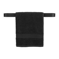 QUVIO Handdoekhouder platte stang met ronding - Zwart - 50 cm - thumbnail