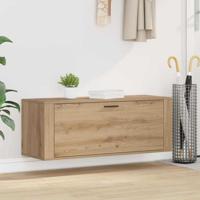 Schoenenkast met plank artisanaal eikenkleurig 100 x 35 x 38 cm