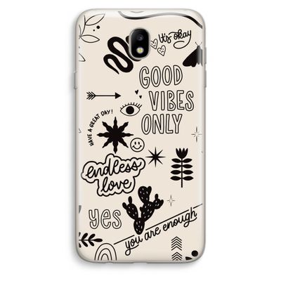 Good vibes: Samsung Galaxy J7 (2017) Transparant Hoesje