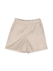 Douuod Kids short en coton stretch à logo imprimé - Tons neutres