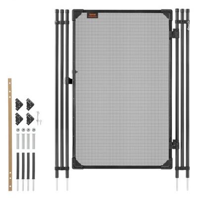 VEVOR Zwembadhekpoort 1,2 x 0,75 m, Deur voor zwembadhek, Kinderveiligheidshek, Veiligheidshekset met metalen bout, 352 g/m² Teslin PVC-doek, Ronde buis, Afsluitbaar, voor zwembaden, Zwart