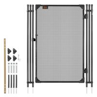 VEVOR Zwembadhekpoort 1,2 x 0,75 m, Deur voor zwembadhek, Kinderveiligheidshek, Veiligheidshekset met metalen bout, 352 g/m² Teslin PVC-doek, Ronde buis, Afsluitbaar, voor zwembaden, Zwart