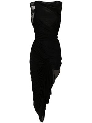 Christopher Esber robe Galathea à coupe asymétrique - Noir