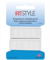 Restyle Elastisch Tailleband 25 mm x 1 meter 009 Wit - thumbnail