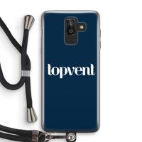 Topvent Navy: Samsung Galaxy J8 (2018) Transparant Hoesje met koord