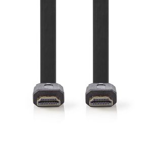 Platte High Speed HDMI-kabel met Ethernet | HDMI-connector - HDMI-connector | 3,0 m | Zwart