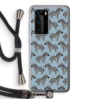 Zebra: Huawei P40 Pro Transparant Hoesje met koord