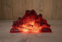 KAMPVUUR 38X24X21CM 5M AANLOOPSNOER ZWART / IP44 TRAFO MET TIMER / GESCHIKT VOOR BUITEN - Annas collection