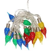 Lumineo Feestverlichting- gekleurde kaarsvormige lampjes - 190 cm - 20 lampjes - op batterij