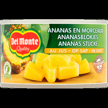 Del Monte Ananasblokjes op Sap 230 g bij Jumbo