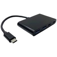 Value 14.99.5041 interface hub USB 3.2 Gen 1 (3.1 Gen 1) Type-C 1000 Mbit/s Zwart