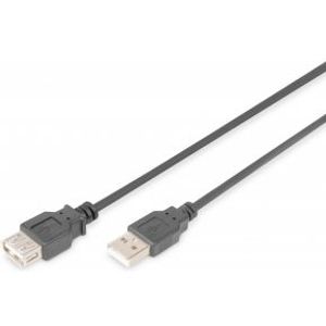 Digitus AK-300202-018-S USB-kabel 1,8 m USB 2.0 USB A Zwart