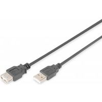 Digitus AK-300202-018-S USB-kabel 1,8 m USB 2.0 USB A Zwart - thumbnail