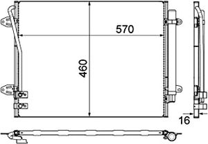 Condensor, airconditioning AC734000P