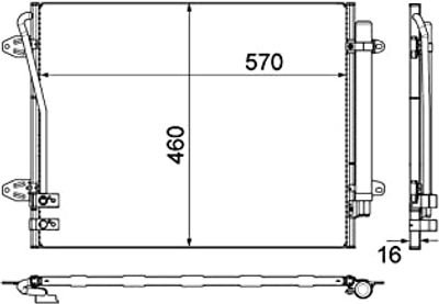 Condensor, airconditioning AC734000P