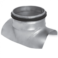 Zadelstuk Met Afdichtingsrubber Op Buis Ø 80mm Met 90º Aftakking Ø 80mm