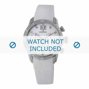 Horlogeband Edox 10018-3D-AIN1 Leder Wit 18mm