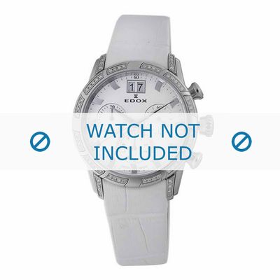 Horlogeband Edox 10018-3D-AIN1 Leder Wit 18mm
