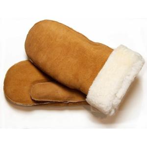 Bernardino Lammy wanten - suede - lichtbruin - voor volwassenen - Handschoenen schapenwol