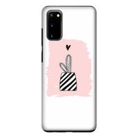 Zwart-wit cactus: Samsung Galaxy S20 Tough Case
