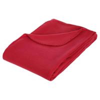 Polar Fleece deken of plaid - rood - 125 x 150 cm - polyester - Bankdeken - Fleece plaid