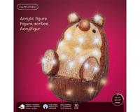 LED egel l23.5b19h24 cm bruin/koel wit kerst - Lumineo