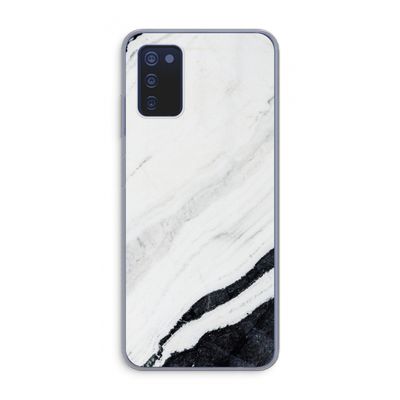 Elegante marmer: Samsung Galaxy A03s Transparant Hoesje