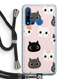 Katten: Huawei P20 Lite (2019) Transparant Hoesje met koord
