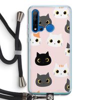 Katten: Huawei P20 Lite (2019) Transparant Hoesje met koord