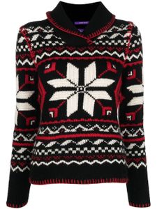 Ralph Lauren Collection pull en maille intarsia - Noir