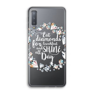 Diamonds: Samsung Galaxy A7 (2018) Transparant Hoesje