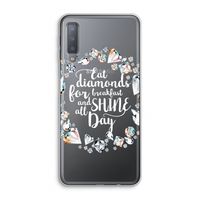 Diamonds: Samsung Galaxy A7 (2018) Transparant Hoesje