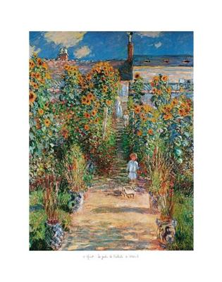 Kunstdruk Claude Monet - Le jardin de l&apos;artiste 50x70cm