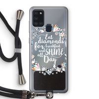 Diamonds: Samsung Galaxy A21s Transparant Hoesje met koord
