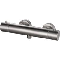 Xellanz Rio Thermostatische Douchemengkraan 12 cm Geborsteld Staal