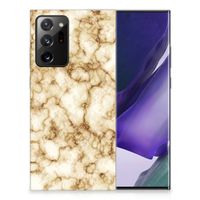 Samsung Galaxy Note20 Ultra TPU Siliconen Hoesje Marmer Goud