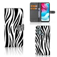 Motorola Moto G60s | Telefoonhoesje | Met pasjeshouder | Zebra
