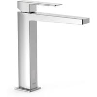 Wastafelkraan Tres Slim | Opbouw | Mengkraan | Hoog model | 1-hendel | Vierkant | Chroom