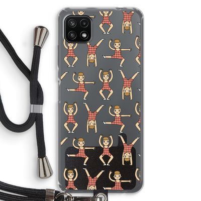 Gymboys: Samsung Galaxy A22 5G Transparant Hoesje met koord