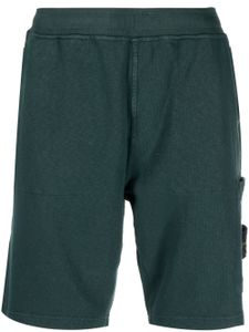 Stone Island short en coton à motif Compass - Vert