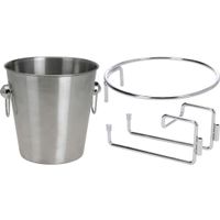 RVS champagnekoeler/ijsemmer met houder 3 liter RVS champagnekoeler/ijsemmer met houder 3 liter