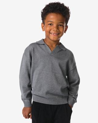 HEMA Kindertrui fijngebreid donkergrijs (donkergrijs)