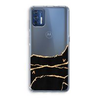 Gouden marmer: Motorola Moto G9 Plus Transparant Hoesje Gouden marmer: Motorola Moto G9 Plus Transparant Hoesje