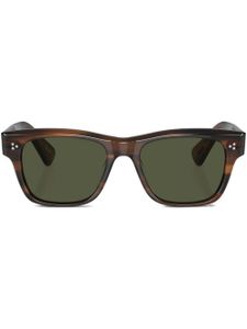 Oliver Peoples lunettes de soleil Birell à monture carrée - Marron