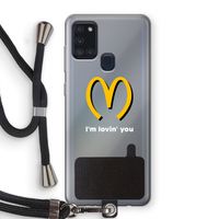I'm lovin' you: Samsung Galaxy A21s Transparant Hoesje met koord