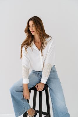 Maicazz Minde Sp25.20.316 Blouse Offwhite /l.sand
