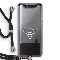 Home Is Where The Wifi Is: Samsung Galaxy A80 Transparant Hoesje met koord