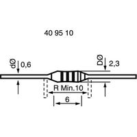 Thomsen 403717 Koolfilmweerstand 6.8 MΩ Axiaal bedraad 0207 0.25 W 5 % 1 stuk(s) - thumbnail